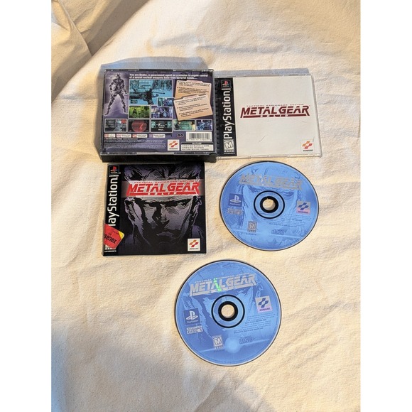 Konami Other - 2009 Metal Gear Solid PlayStation 1 PS1 Manual Discs Black Complete CIB Working